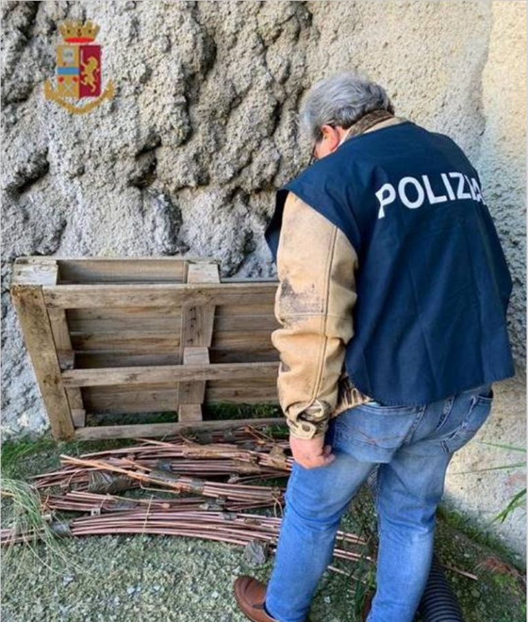 II Operazione “ORO Rosso”. La Polizia di Stato recupera 100 kg di rame nel capoluogo siciliano